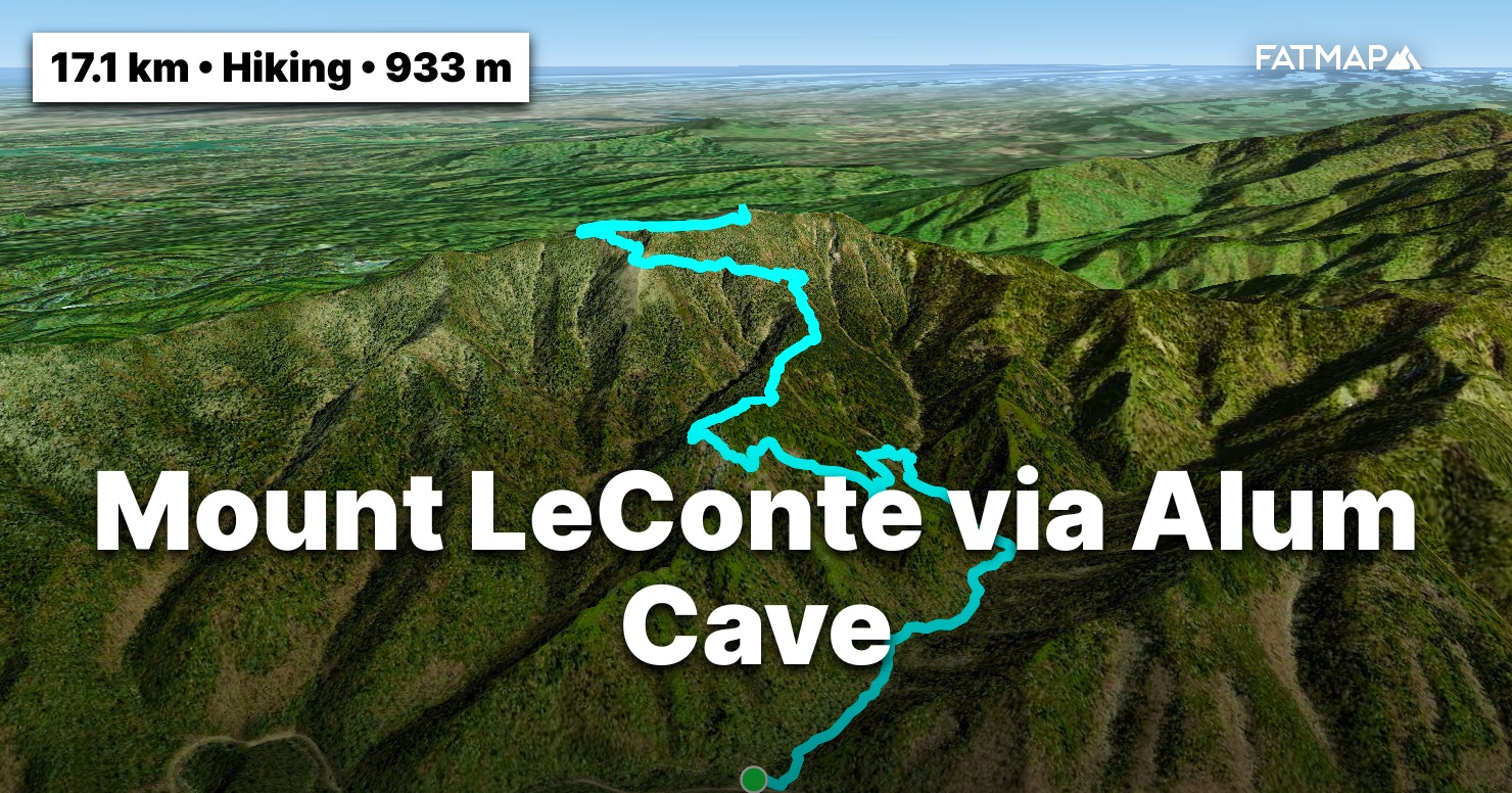 Mount LeConte via Alum Cave Outdoor map and Guide  FATMAP