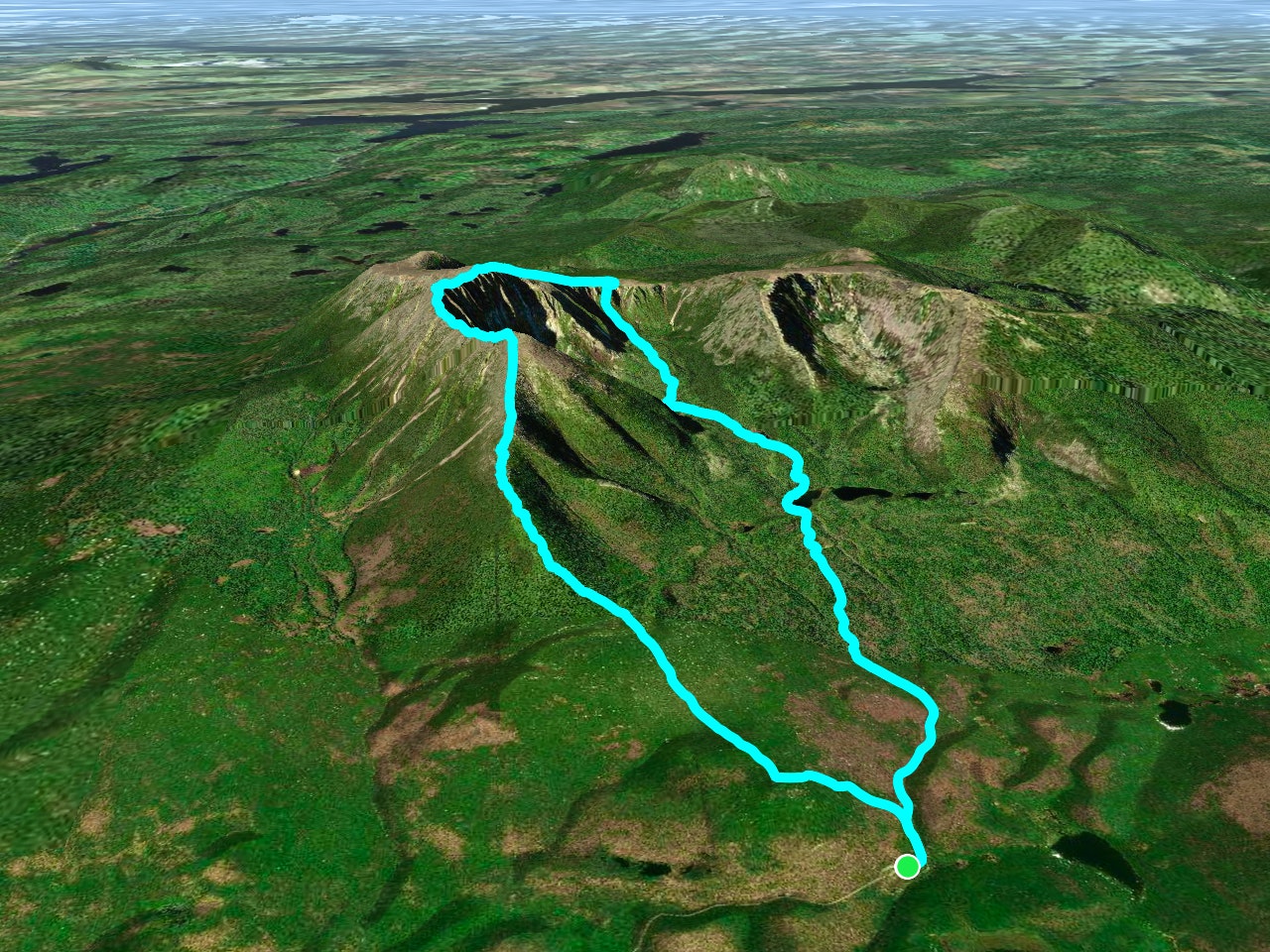 Mount Katahdin Eastern Approach Loop Trail Running Route In Maine   171706 Blank 