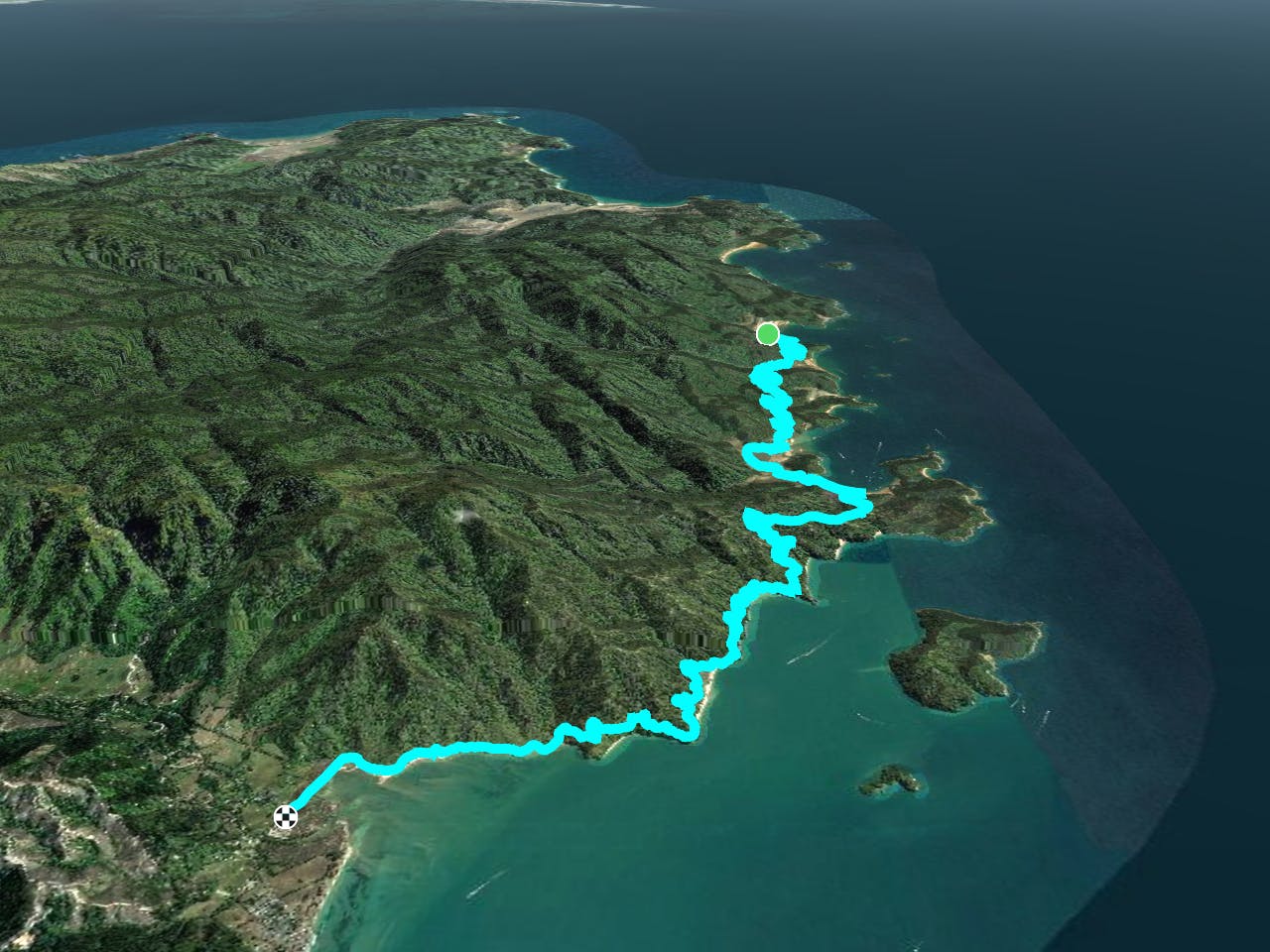 Abel Tasman Coastal Track Map