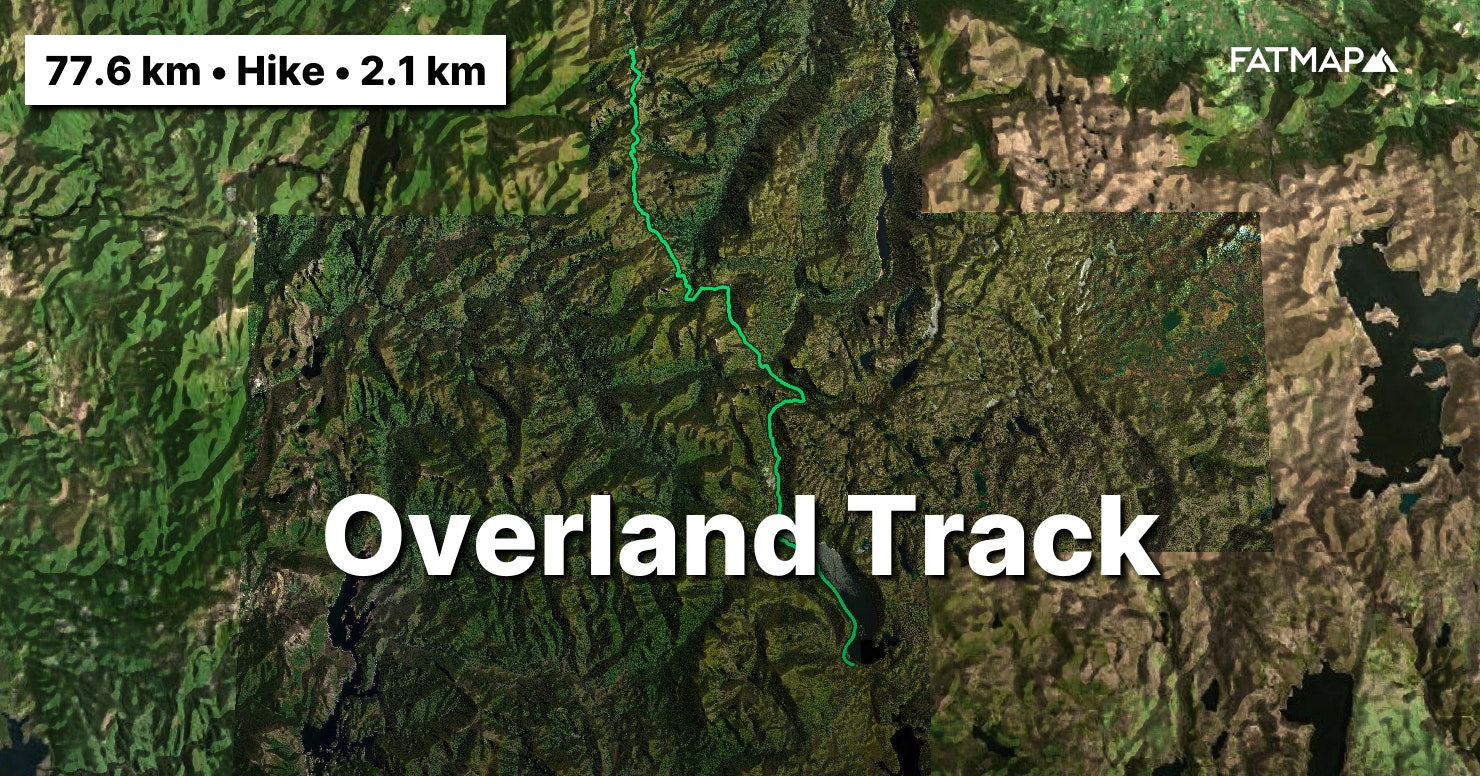 Overland Track Elevation Map