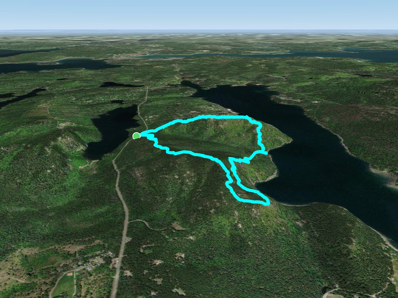 Acadia Mountain, St. Sauveur, and Valley Peak Loop Map