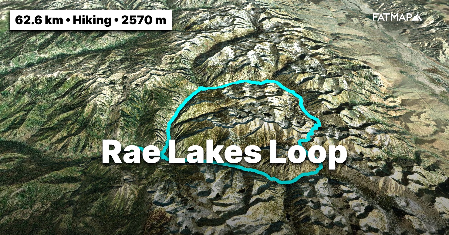 Rae Lakes Loop Trail Map Rae Lakes Loop Outdoor Map And Guide | Fatmap