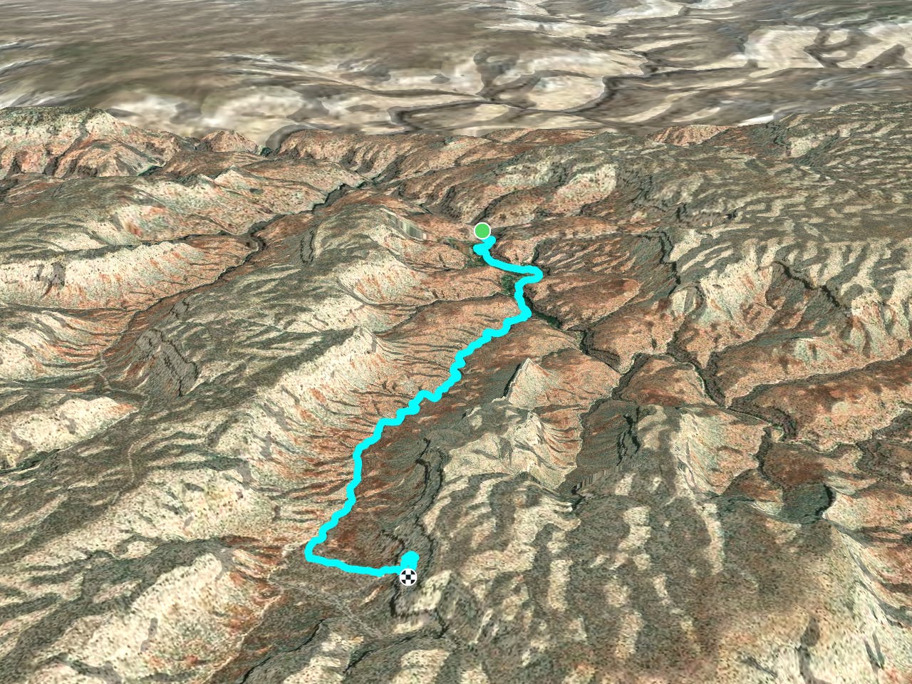 Havasu Falls Backpack: Return Hike Map