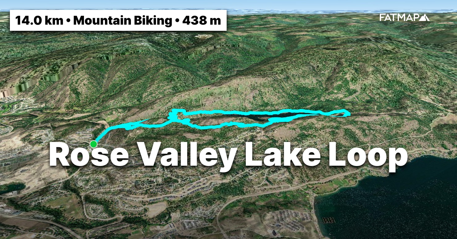 Rose Valley Lake Loop Outdoor map and Guide FATMAP