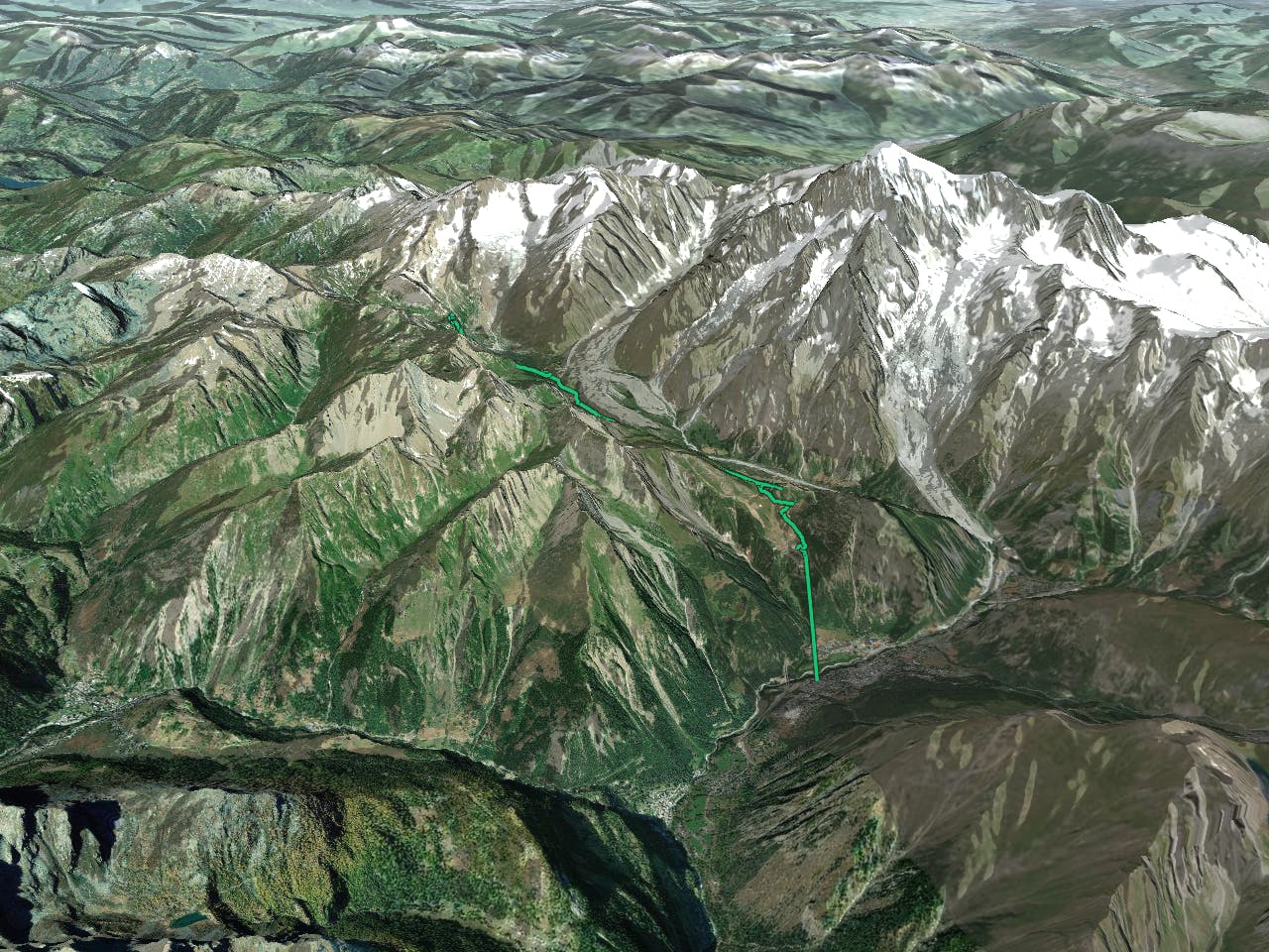 Randonnée dans le Val Veny Map