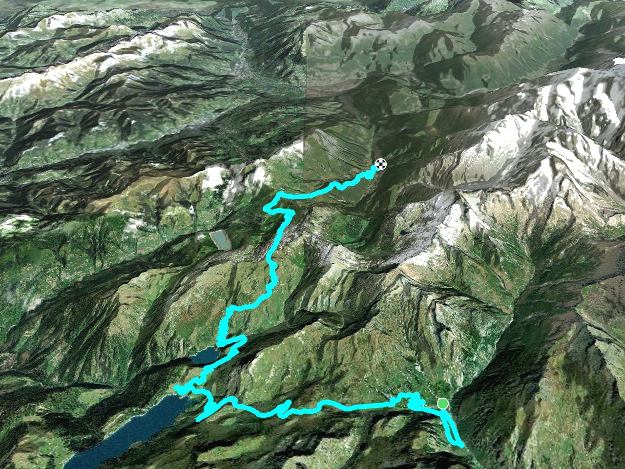 Tour du Mont Blanc: Les Chapieux to Les Contamines Map