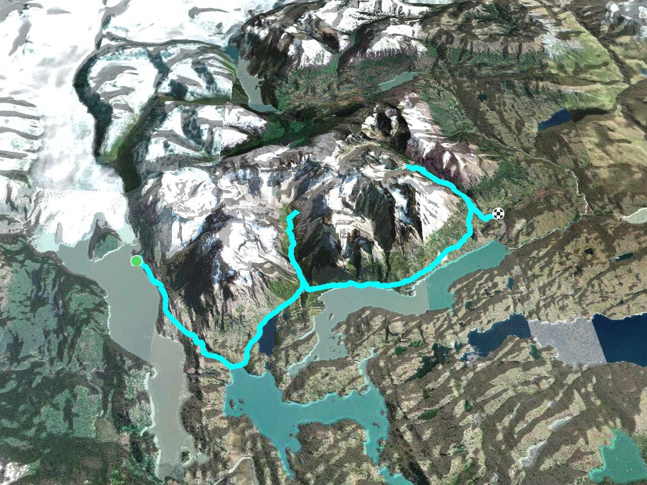 Torres del Paine W Trek Map