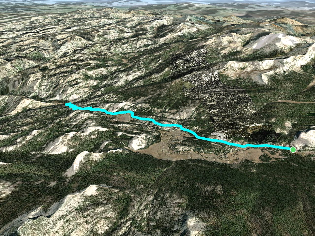 High Sierra Route to Glen Aulin Map
