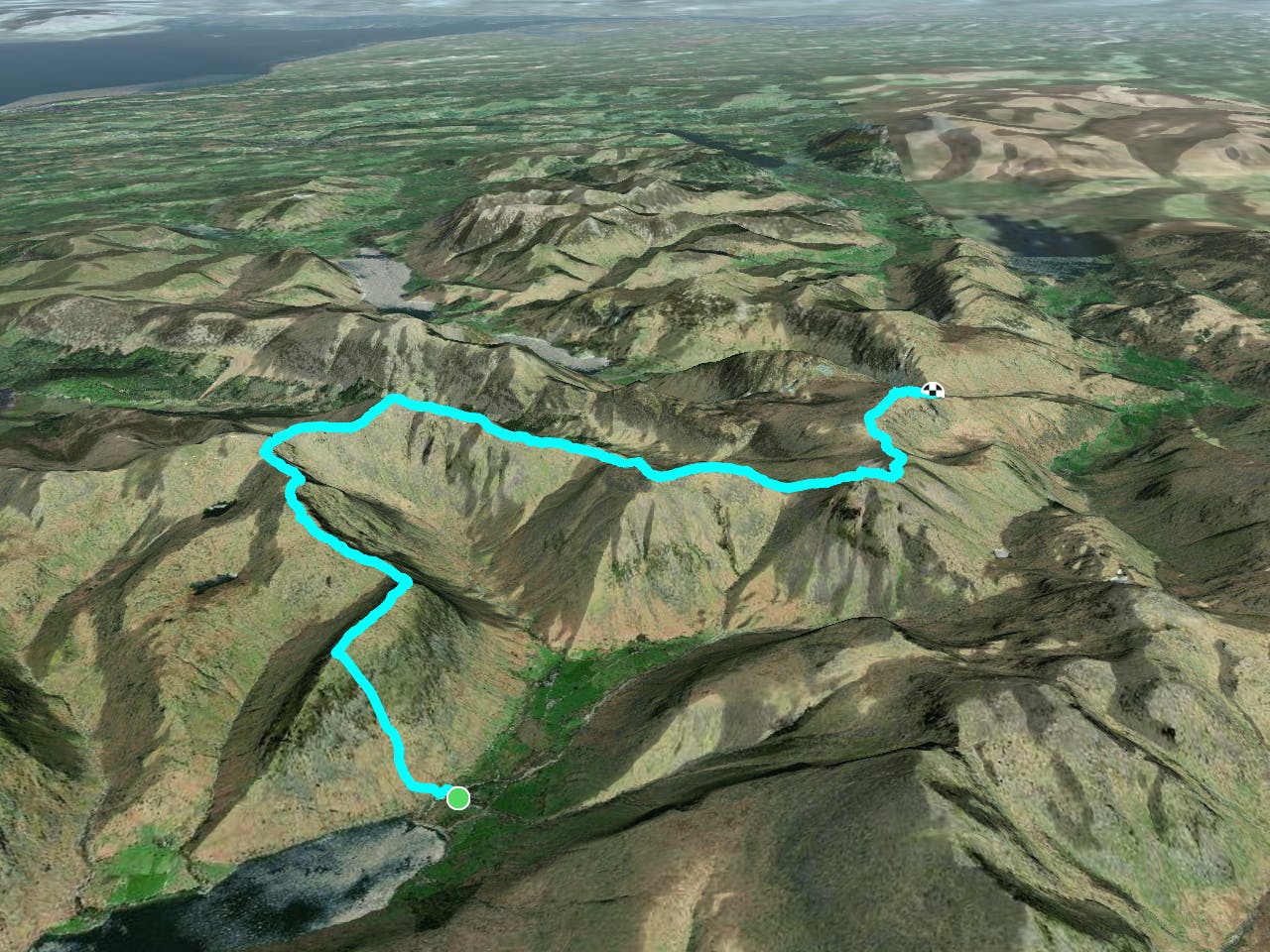 Bob Graham Round: 4 Wasdale to Honister Map